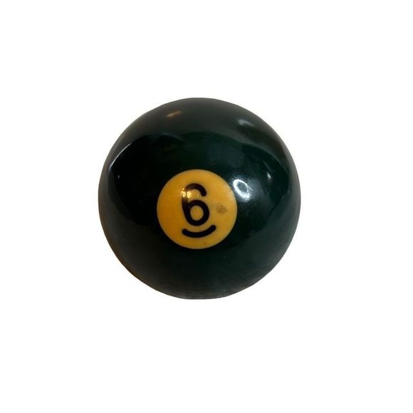 Vintage 60s-70s Pocket 6 Green Solid Pool Ball 2” Billiards - Picture 4 of 4